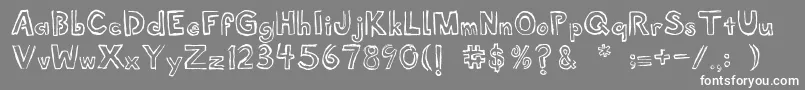 フォントShellmuseum – 灰色の背景に白い文字