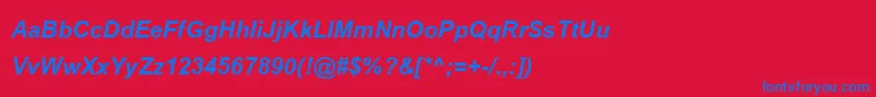 BrowalliaupcBoldItalic Font – Blue Fonts on Red Background