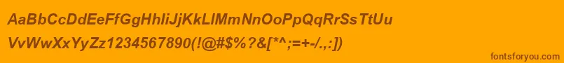 Шрифт BrowalliaupcBoldItalic – коричневые шрифты на оранжевом фоне