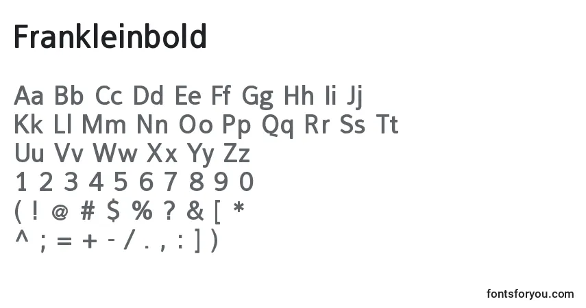 Schriftart Frankleinbold – Alphabet, Zahlen, spezielle Symbole
