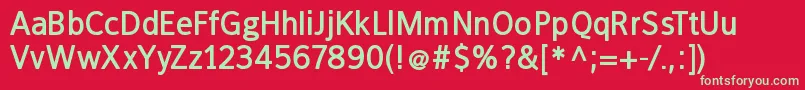 Frankleinbold Font – Green Fonts on Red Background