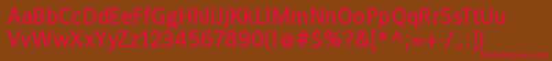 Frankleinbold Font – Red Fonts on Brown Background