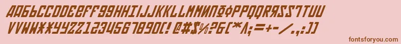 Soviet2i Font – Brown Fonts on Pink Background