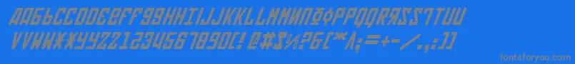 Soviet2i-Schriftart – Graue Schriften auf blauem Hintergrund