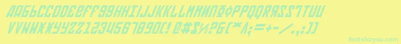 Soviet2i Font – Green Fonts on Yellow Background