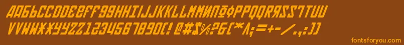 Soviet2i Font – Orange Fonts on Brown Background
