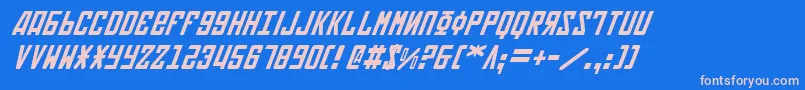 Soviet2i Font – Pink Fonts on Blue Background