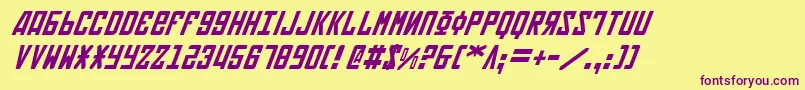 Soviet2i Font – Purple Fonts on Yellow Background