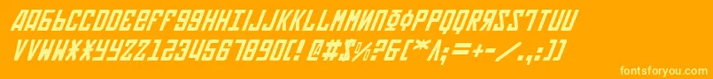Soviet2i Font – Yellow Fonts on Orange Background