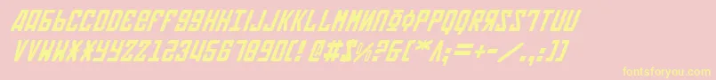 Soviet2i Font – Yellow Fonts on Pink Background