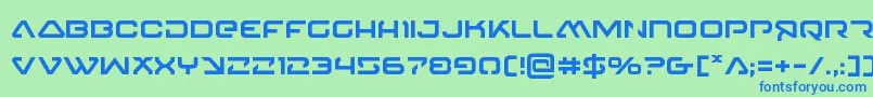 4114blasterv2 Font – Blue Fonts on Green Background