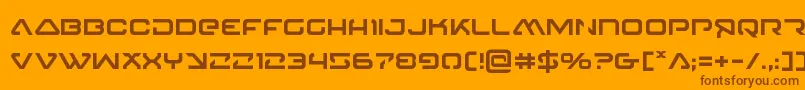 4114blasterv2 Font – Brown Fonts on Orange Background