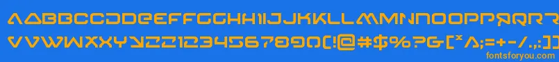 4114blasterv2 Font – Orange Fonts on Blue Background