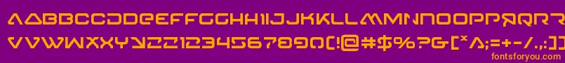 4114blasterv2 Font – Orange Fonts on Purple Background