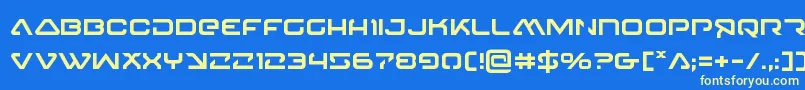 4114blasterv2 Font – Yellow Fonts on Blue Background