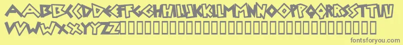 Uylus Font – Gray Fonts on Yellow Background