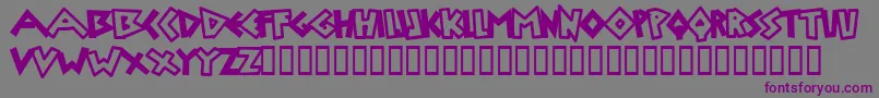 Uylus-fontti – violetit fontit harmaalla taustalla