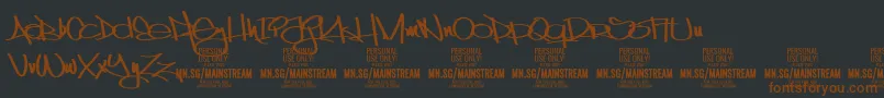 MainstreamPersonalUseOnly Font – Brown Fonts on Black Background