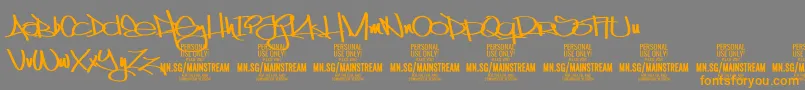 MainstreamPersonalUseOnly Font – Orange Fonts on Gray Background