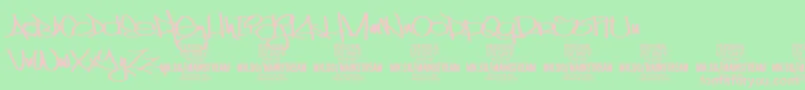 MainstreamPersonalUseOnly Font – Pink Fonts on Green Background