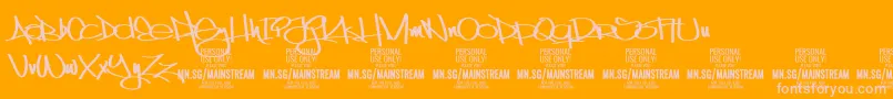 MainstreamPersonalUseOnly Font – Pink Fonts on Orange Background