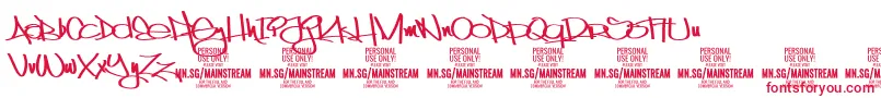 フォントMainstreamPersonalUseOnly – 赤い文字