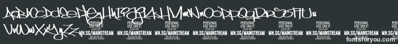 MainstreamPersonalUseOnly Font – White Fonts on Black Background