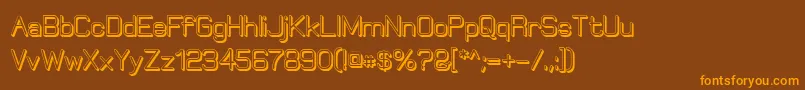 ElgethyBoldOffset Font – Orange Fonts on Brown Background