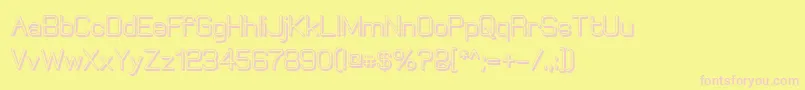 ElgethyBoldOffset Font – Pink Fonts on Yellow Background