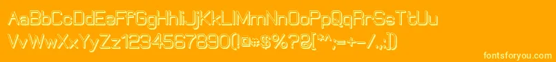 ElgethyBoldOffset-Schriftart – Gelbe Schriften auf orangefarbenem Hintergrund