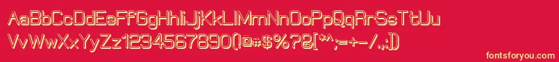 ElgethyBoldOffset Font – Yellow Fonts on Red Background