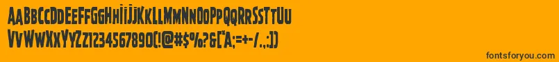 Ghoulishintentcond Font – Black Fonts on Orange Background