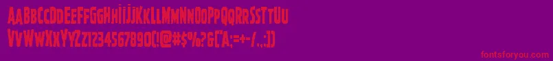 フォントGhoulishintentcond – 紫の背景に赤い文字