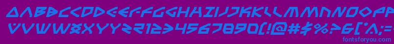 Terrafirmaexpandital Font – Blue Fonts on Purple Background