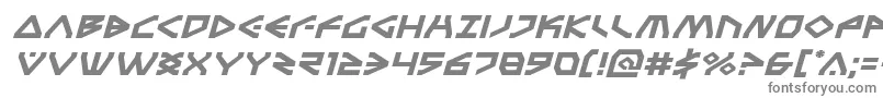 Terrafirmaexpandital Font – Gray Fonts on White Background