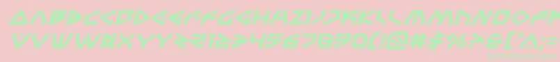 Terrafirmaexpandital-Schriftart – Grüne Schriften auf rosa Hintergrund