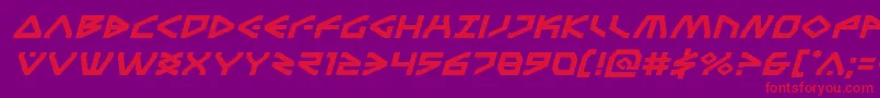 Terrafirmaexpandital Font – Red Fonts on Purple Background