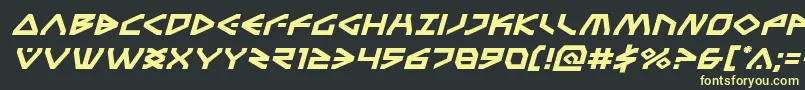 Terrafirmaexpandital Font – Yellow Fonts on Black Background