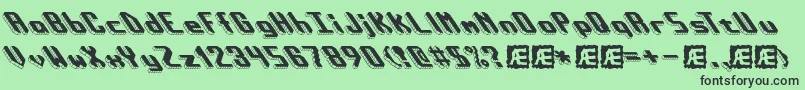 BlockTiltBrk Font – Black Fonts on Green Background