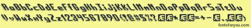 BlockTiltBrk Font – Black Fonts on Yellow Background