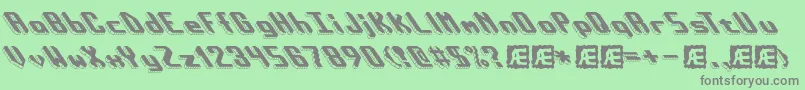 BlockTiltBrk Font – Gray Fonts on Green Background