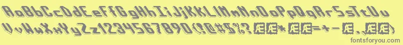 More about BlockTiltBrk Font BlockTiltBrk Font – Gray Fonts on Yellow Background