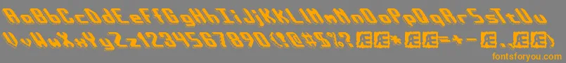 BlockTiltBrk Font – Orange Fonts on Gray Background