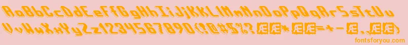 BlockTiltBrk Font – Orange Fonts on Pink Background