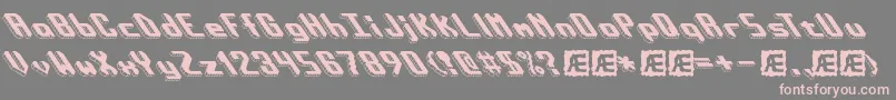 BlockTiltBrk Font – Pink Fonts on Gray Background