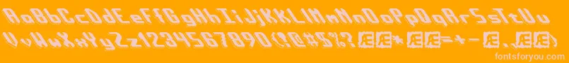 BlockTiltBrk Font – Pink Fonts on Orange Background