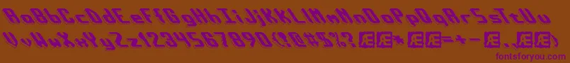 BlockTiltBrk Font – Purple Fonts on Brown Background