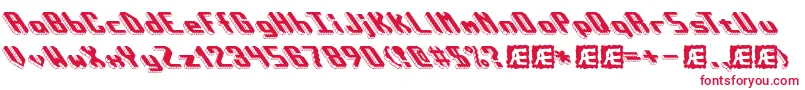 BlockTiltBrk Font – Red Fonts on White Background