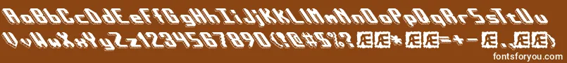 BlockTiltBrk Font – White Fonts on Brown Background