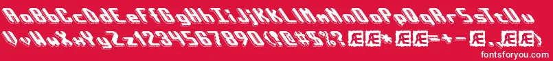 BlockTiltBrk Font – White Fonts on Red Background